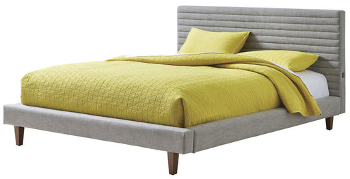 Palliser Furniture Channel King Upholstered Platform Bed in Light Gray 936-931KK image