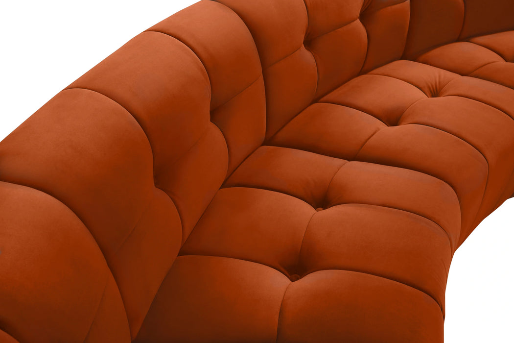 Limitless Cognac Velvet 7pc. Modular Sectional