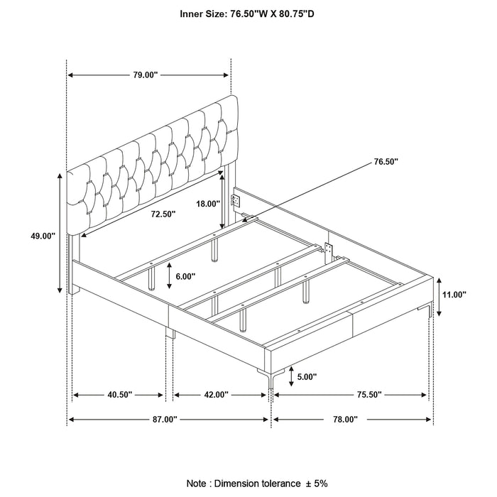 Kendall Panel Bed White