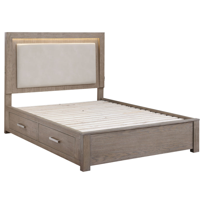 Kenora Panel Platform Storage Bed with LED Lighting