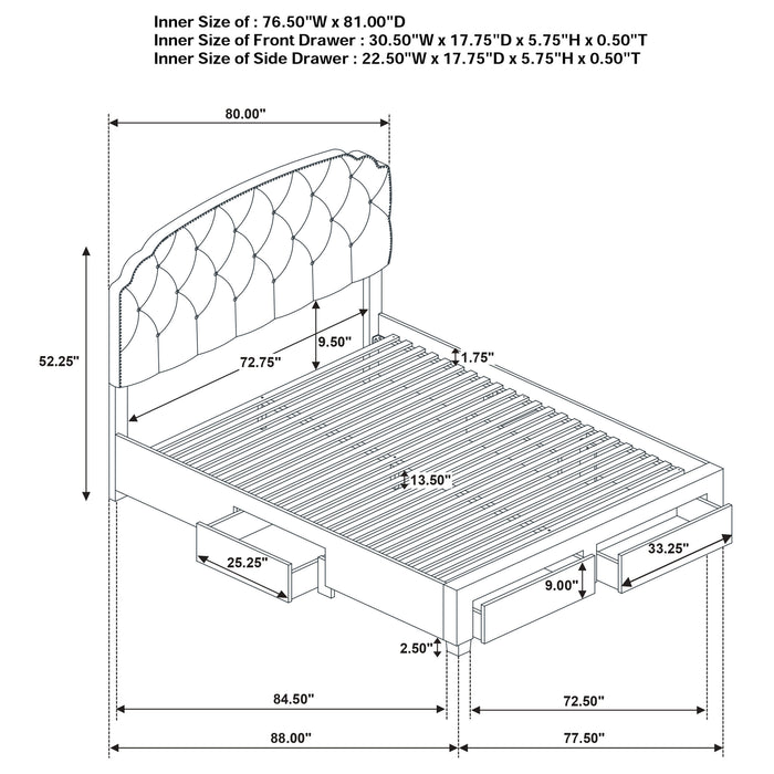 Marianna Panel Platform Storage Bed