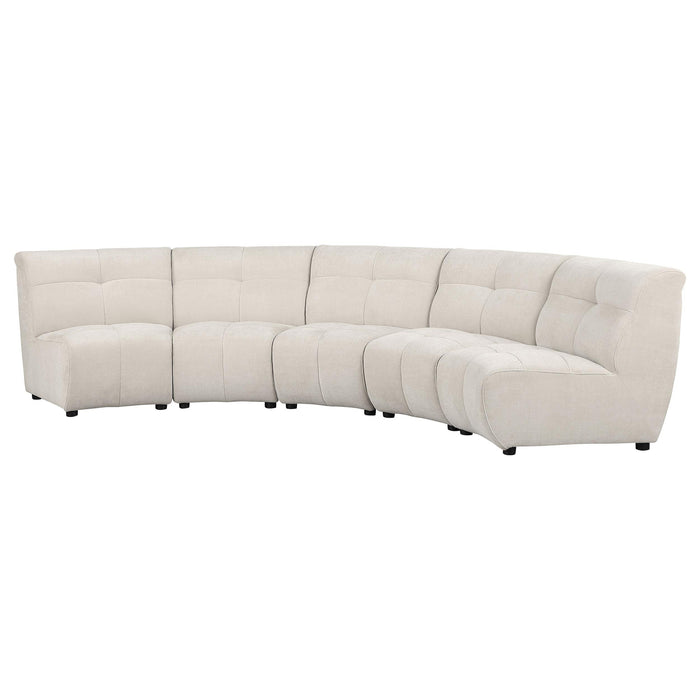 Charlotte Upholstered Modular Sectional Sofa Ivory
