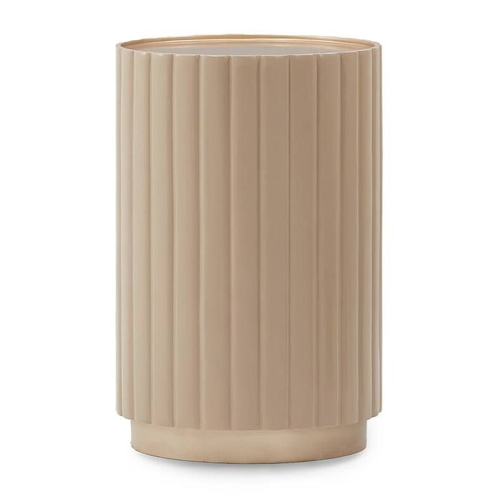 AICO Malibu Crest Round Chairside Table in Chardonnay 9007226-822 image