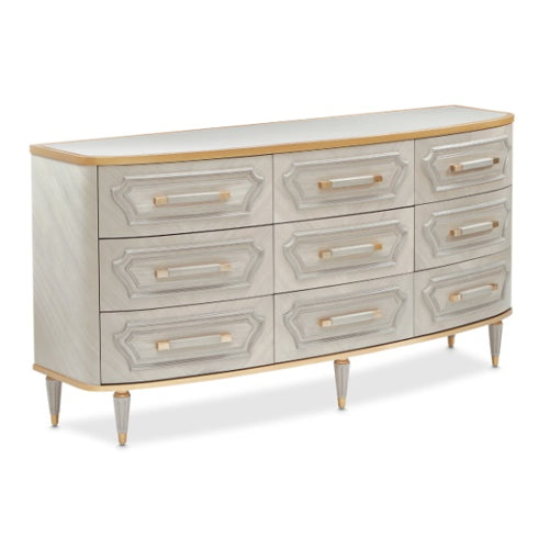 AICO Furniture St.Charles Dresser in Dove Gray
