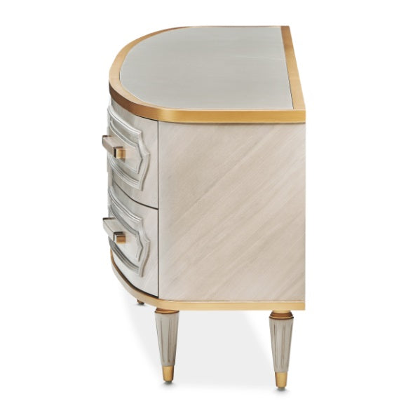 AICO Furniture St.Charles Media Cabinet in Dove Gray