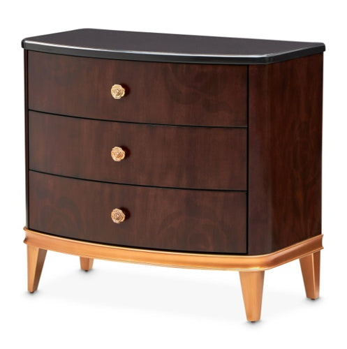 AICO Furniture Camellia Field Nightstand in Warm Pecan image