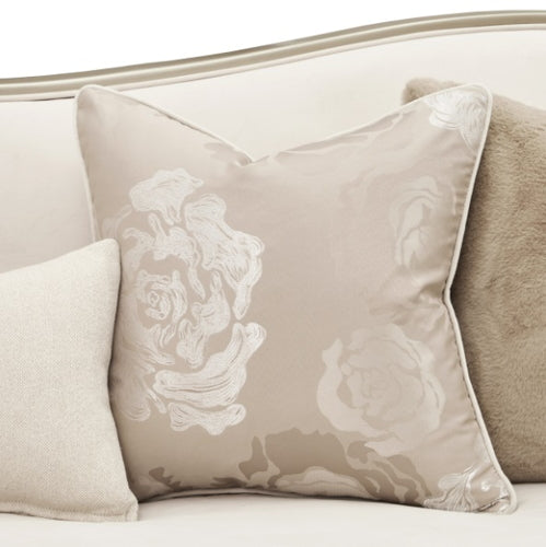 AICO Furniture Camellia Field Asymmetrical Sofa in Caramel