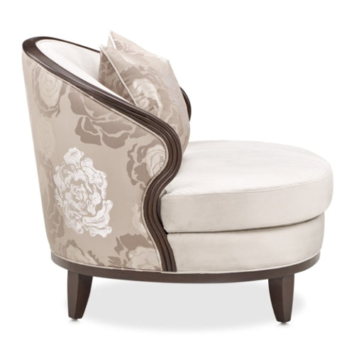 AICO Furniture Camellia Field Matching Chair in Warm Pecan