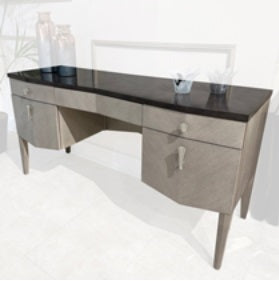 AICO Furniture Fantosini Vanity/Desk in Silver Mist image