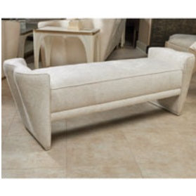 AICO Furniture La Terrazza Bed Bench in Creamy Pearl image