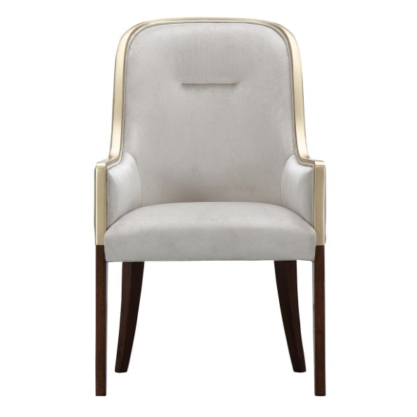 AICO Furniture Houston Assmebled Arm Chair in Walnut