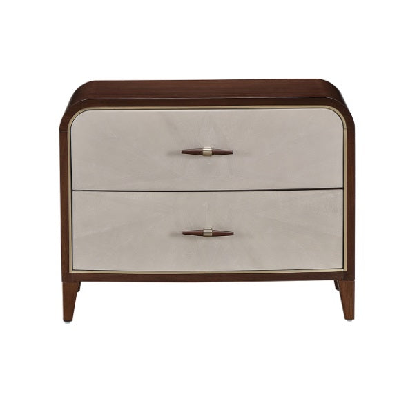 AICO Furniture Houston Large Nightstand in Walnut