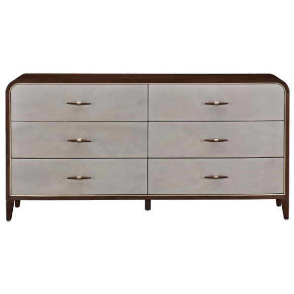 AICO Furniture Houston Dresser in Walnut
