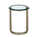 AICO Furniture Houston Chairside Table in Brushed Gold image