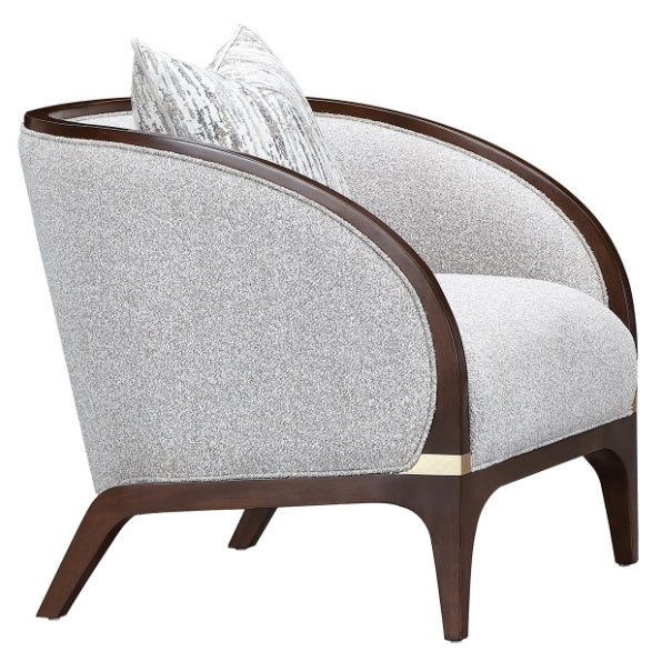 AICO Furniture Houston Matching Chair Pebble in Walnut