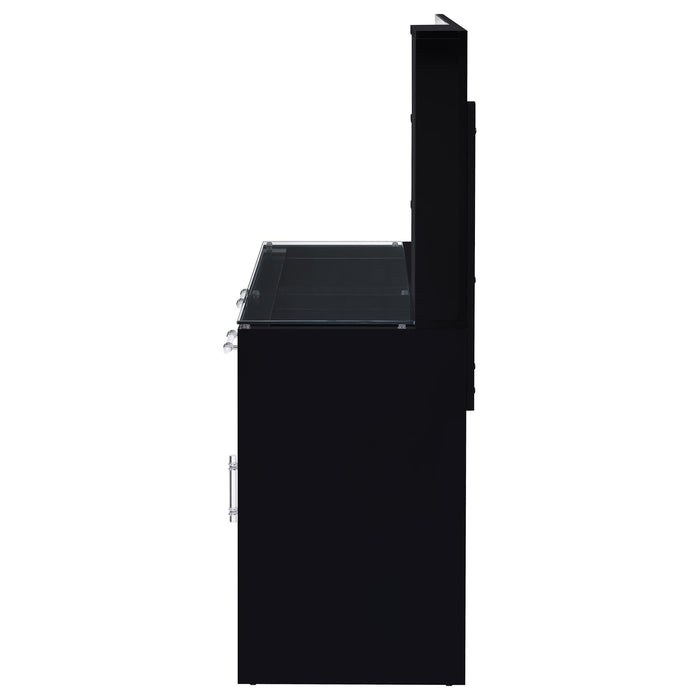 Flora 2-drawer Vanity Set with LED Mirror High Gloss