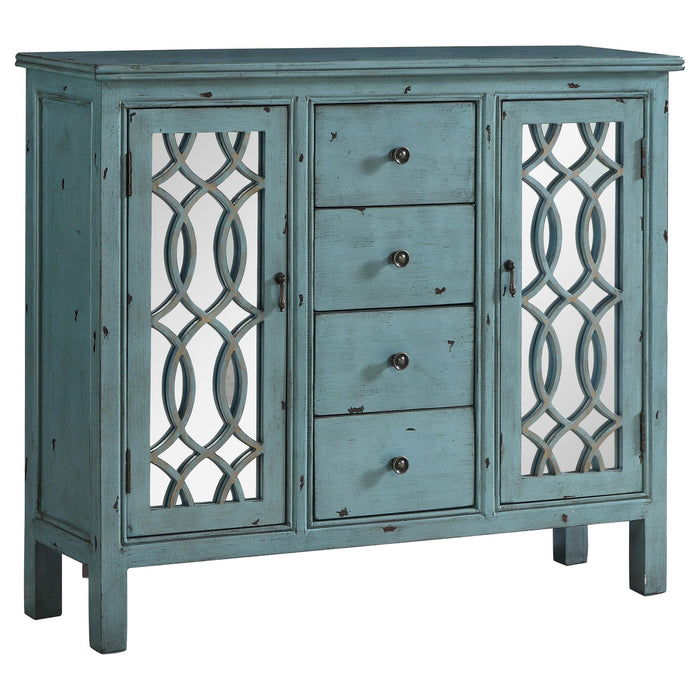 Rue 4-drawer Accent Cabinet Antique Blue image