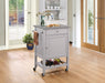 Hoogzen Stainless Steel & Gray Kitchen Cart image