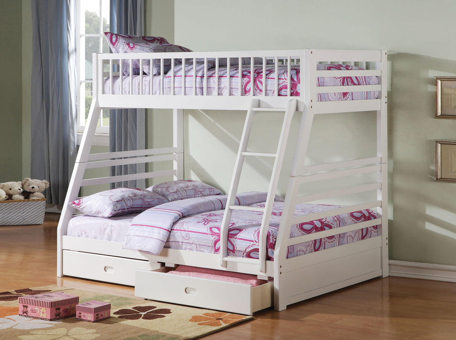 Jason White Bunk Bed (Twin/Full) image