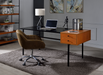 Oaken Honey Oak & Black Desk image