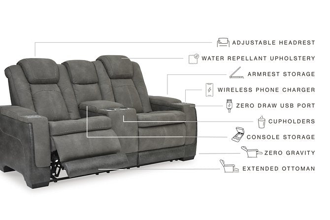 Next-Gen DuraPella Power Reclining Loveseat with Console