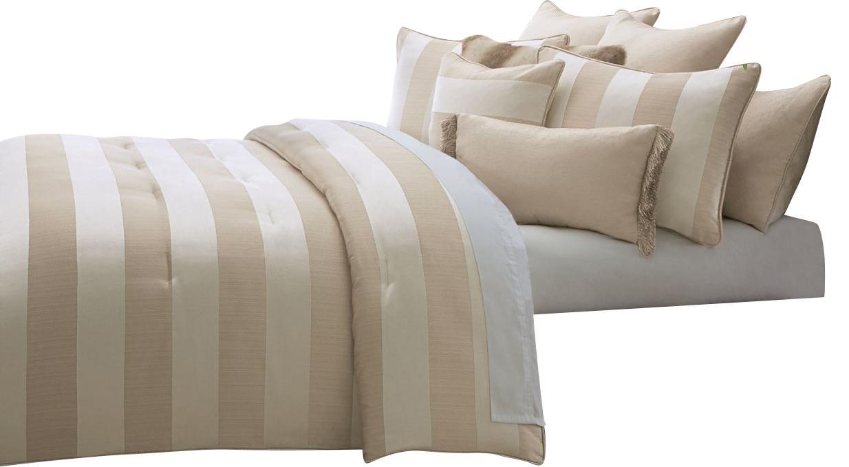 Amalfi 10-pc King Comforter Set in Sand