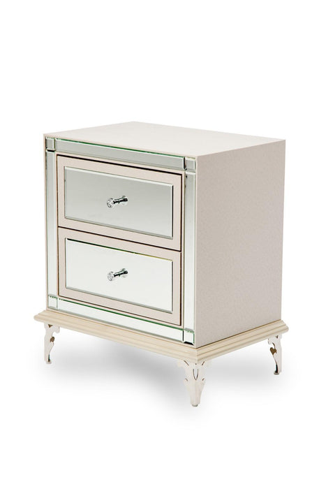 Hollywood Loft Upholstered Nightstand in Frost image