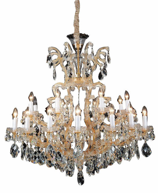 Lighting La Scala 19 Light Chandelier in Cognac and Gold image