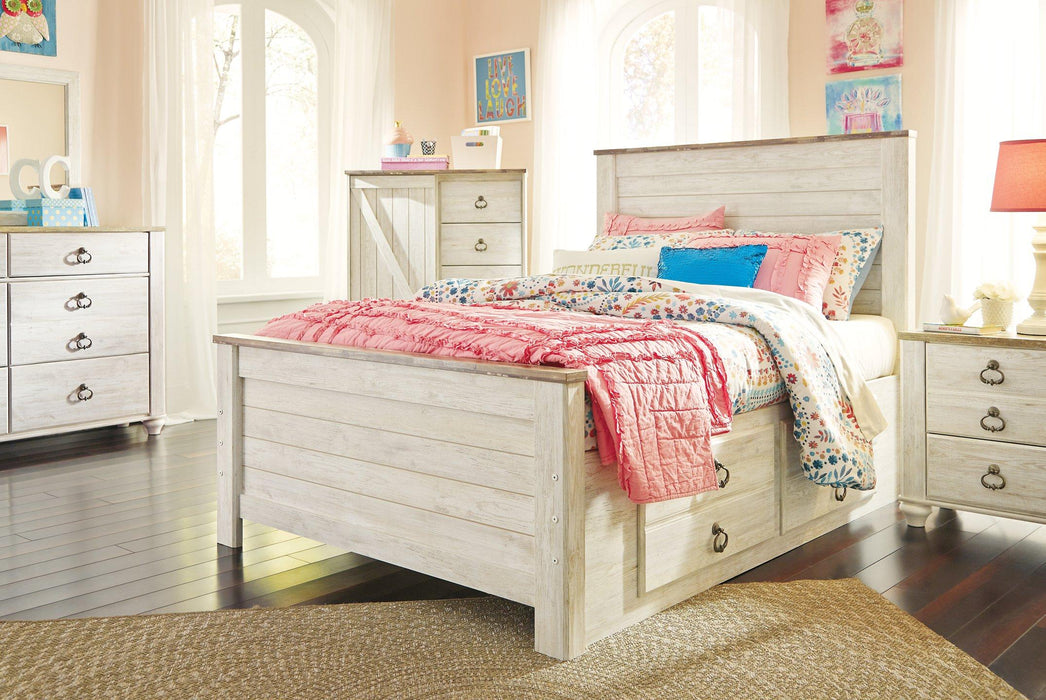 Willowton Bed with 2 Storage Drawers