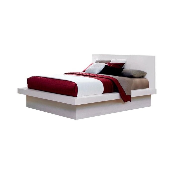 Jessica California King, E.king, &amp; Queen Bed with Storage Headboard Cappuccino