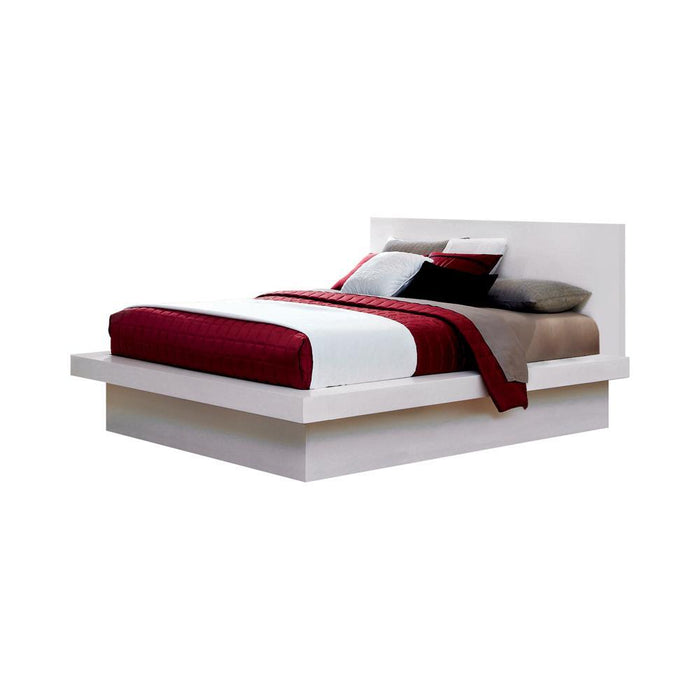 Jessica California King, E.king, &amp; Queen Bed with Storage Headboard Cappuccino
