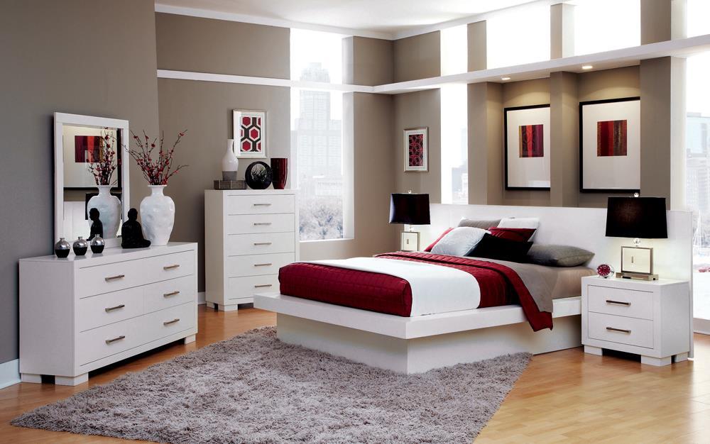 Jessica California King, E.king, &amp; Queen Bed with Storage Headboard Cappuccino