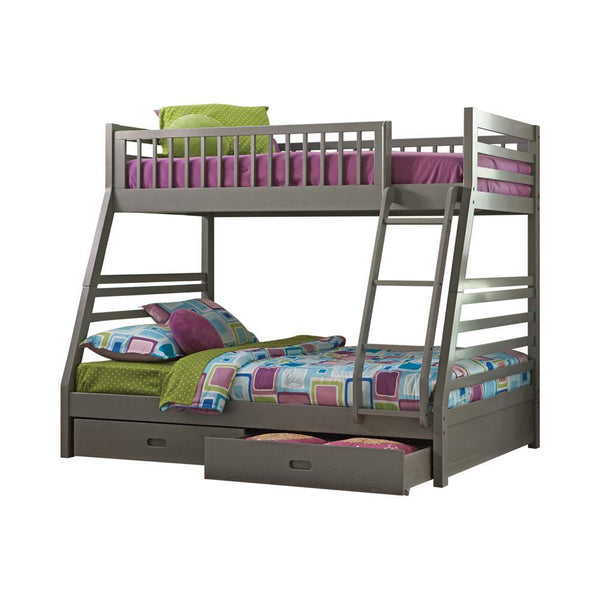 Ashton Grey Twin-over-Full Bunk Bed