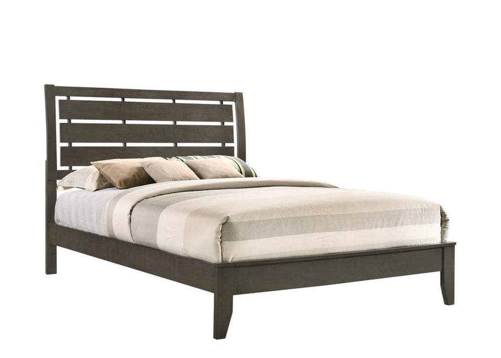 Serenity Queen Panel Bed Mod Grey