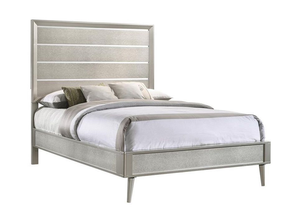 Ramon Full Panel Bed Metallic Sterling