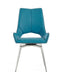 Turquoise Swivel Dining Chairs image