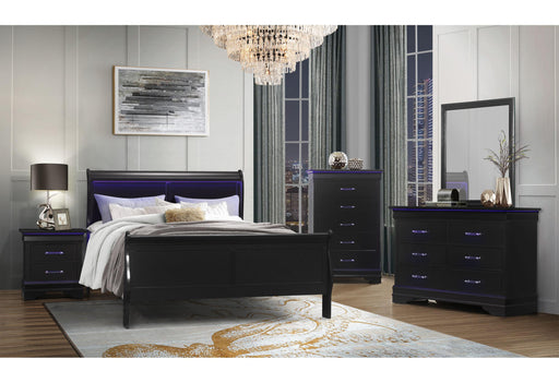 CHARLIE BLACK FULL BED GROUP WITH LED image