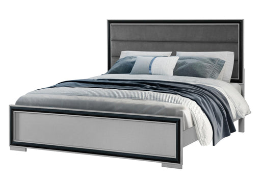 AMELIA GREY BLACK FULL BED W/LED image