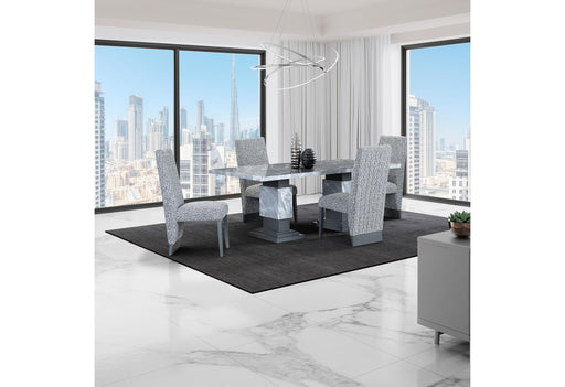 D1212 DINING TABLE + 4 D12DC WHITE/GREY image