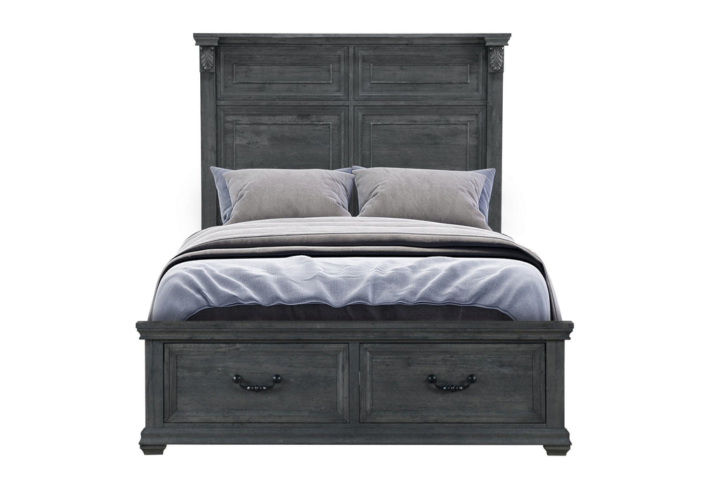 TATUM GREY QUEEN BED WITH STORAGE
