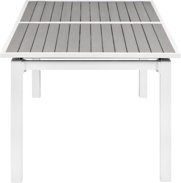 Nizuc Grey manufactured wood Outdoor Patio Extendable Aluminum Dining Table