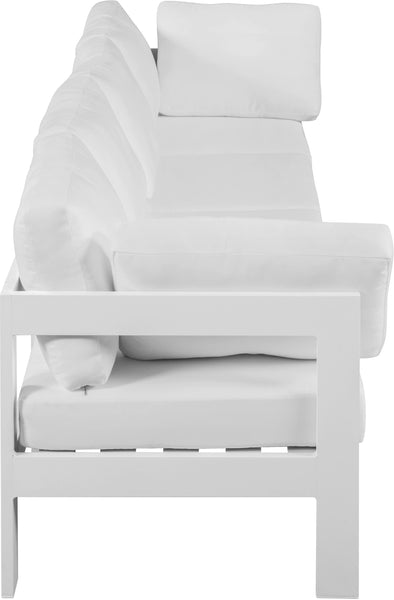 Nizuc White Waterproof Fabric Outdoor Patio Modular Sofa