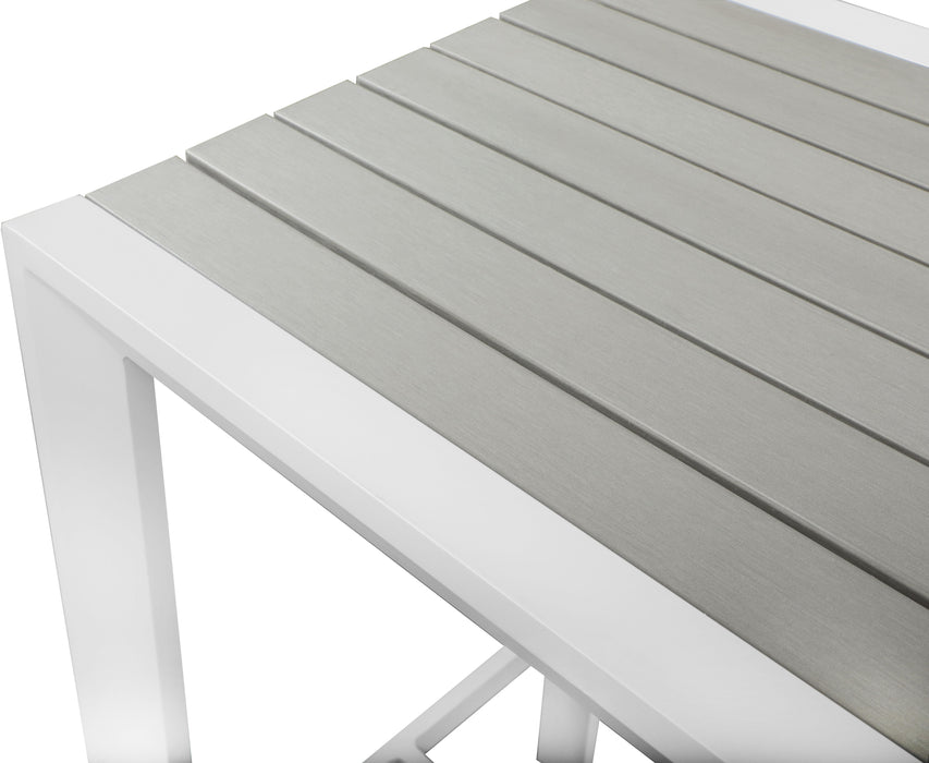 Nizuc Grey manufactured wood Outdoor Patio Aluminum Square Bar Table