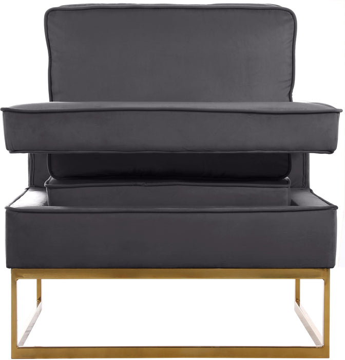 Noah Grey Velvet Accent Chair