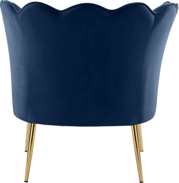 Jester Navy Velvet Accent Chair
