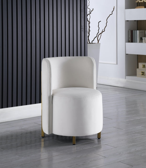Rotunda Cream Velvet Accent Chair