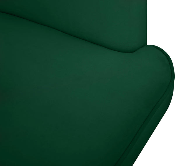 Rays Green Velvet Accent Chair