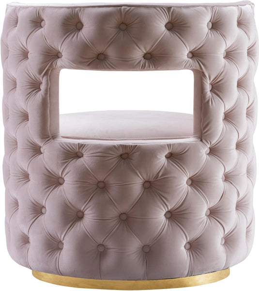 Theo Pink Velvet Accent Chair