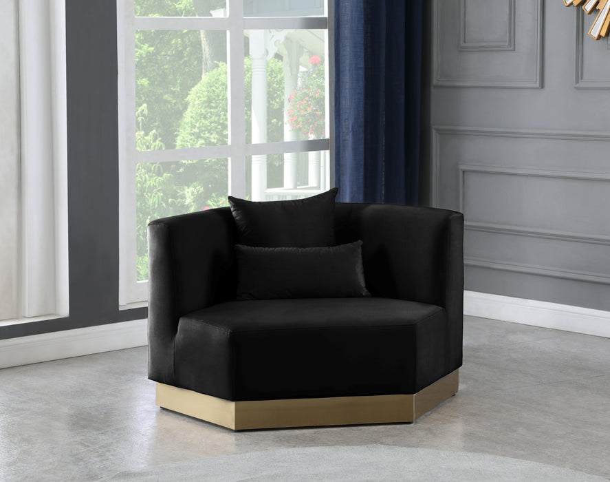 Marquis Black Velvet Chair
