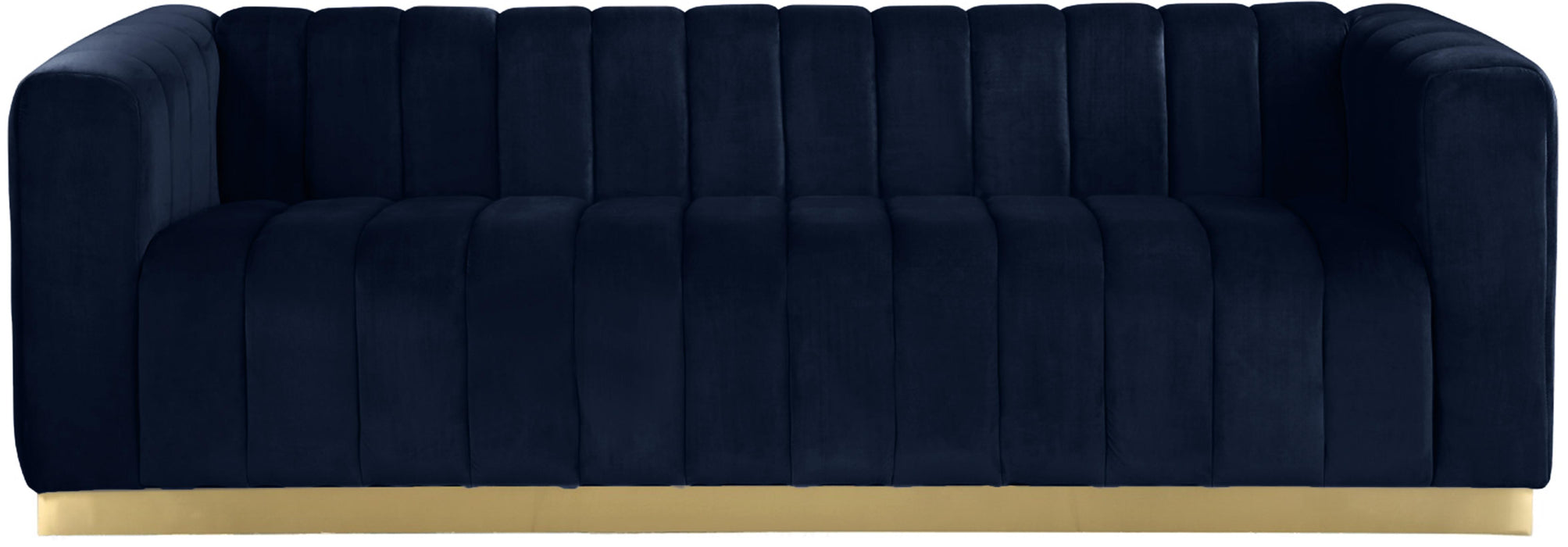 Marlon Navy Velvet Sofa